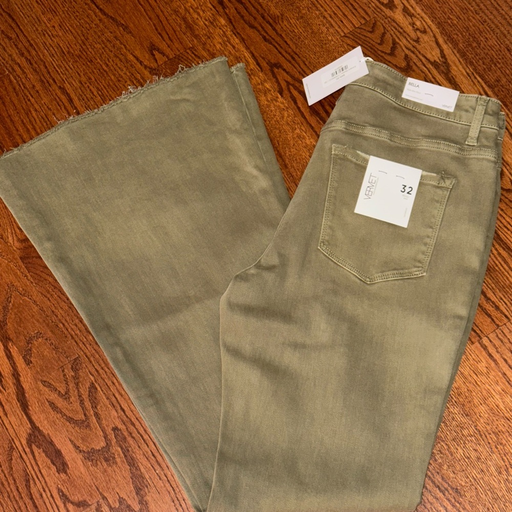Vervet Sage/Olive Flare Jeans